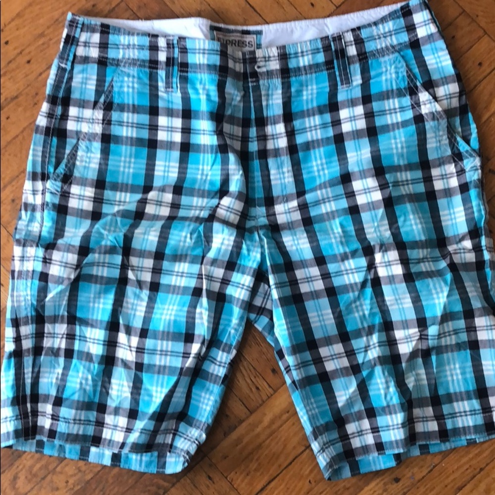 Express plaid shorts
